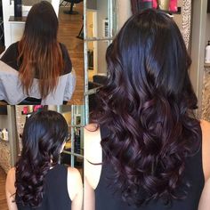 Grown Out Balayage, Lilac Hair, Red Highlights, Deep Plum, Burgundy Hair, Hair Shades, Haircut And Color, Hair Color And Cut, Winter Hairstyles