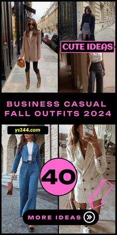 Discover the latest trends in business casual fall outfits for 2024 These stylish women’s outfits are perfect for the office and include options for women plus size and women over 40 Get inspired by our ideas for autumn fashion work with women jeans women boots and sneakers Elevate your wardrobe with these cute and classy ensembles Fall 2024 Outfits Work, Fall Business Casual Outfits For Women, Fall 2024 Fashion Trends Women Over 40, Fall 2024 Outfits Women Over 40, Business Casual Fall Outfits, Corporate Outfits For Women, Fall Business Casual Outfits, Autumn Fashion Work, Buisness Casual