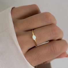 Made of Sterling Silver 14K Gold or Rhodium plating Nickel-free & Hypoallergenic Highest grade lab created opals Available in sizes 4-10 Opal Dainty Ring, Cheap Adjustable Opal Ring, Dainty Opal Jewelry, Silver Opal Jewelry, Simple Rings Everyday, Grad Rings, Simple Opal Ring, Simple Stone Ring, Opal Ring Simple