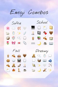 the emoj combos icon set is shown in this screenshote image, which includes