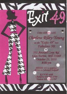 a flyer for a fashion show with zebra print