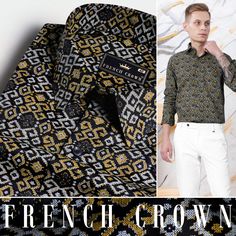 hidden Brown Prints, Types Of Textiles, Cotton Shirts For Men, Tropical Blue, Unique Shirt, Shoulder Shirts, Free Offer, Soft Hands, Rich Colors