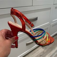 Nwt Great For Dressing Up Or Down With Built In Insole. Thanks Multicolor Heels For Night Out, Multicolor Fitted Heels For Night Out, Fitted Multicolor Heels For Night Out, Elegant Fitted Multicolor Heels, Multicolor Heels, Cute Heels, Dressing Up, Color Orange, Shoes Women Heels