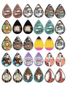 Best for sublimation products over 30 designs Sublimation Earrings, Magazine Drops, Diy Tie Dye Shirts, Sublimation Ideas Projects Inspiration, Diy Leather Earrings, Tie Dye Diy, Drop Design, Diy Cricut, Cross Jewelry