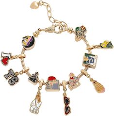 Amazon.com: Gold Singer Bracelet with Singer Theme Pedants Inspired Music Lover Fans Gifts Taylor Merch Jewelry for Fans (Styles 203): Clothing, Shoes & Jewelry Taylor Gifts, Diy Jewelry Pendants, Taylor Swift Music, Fan Style, Diy Charm Bracelet, Jewelry Diy Bracelets, Tie Gifts, Gold Bracelet For Women