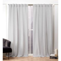 the curtains in this living room are white