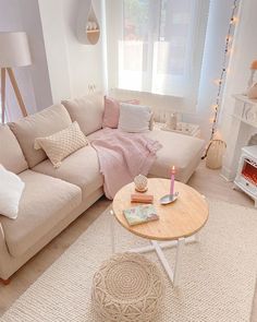 a living room filled with furniture and decor