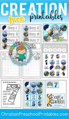 the creation free printables for children