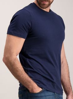 Plain Tees, Neck T Shirt, Summer Outfits, Online Shop, Crew Neck, Mens Outfits, Navy, Mens Tshirts, Mens Tops