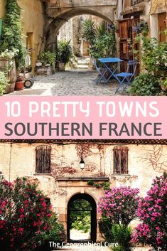 the cover of 10 pretty towns in southern france