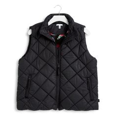 For outdoor hikes, campfire nights and every on-the-go moment in-between, add this cozy puffer vest to your outfit for instant comfort. Its fleece interior stays warm even on windier days. Polyester shell Fleece lined Oversized quilting details Two fleece-lined zip pockets. View Legal Label Vera Bradley Outlet Women's Puffer Vest in Perennials Noir, Size: 2XL Puffer Vest Women, Top Gifts For Women, Oversized Quilt, Work Backpack, Signature Quilts, Womens Puffer Vest, Medium Backpack, Vest Women, Make Her Smile