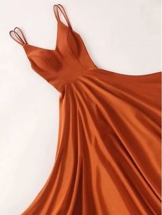 Prom Dresses Autumn Colours, Bridesmaid Dress Aesthetic, Sun Palette, Orange Party Dresses, Royalty Dr, Prom Dresses V Neck, Textiles Ideas, Graduation Dresses Long, Dresses V Neck