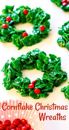 homemade christmas wreaths made out of cupcake batter