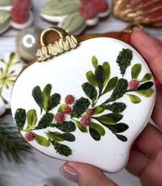 Santa Royal Icing Cookies, Angel Cookies Decorated, Winter Sugar Cookies Decorated, Stollen Cookie, Painted Christmas Cookies, Christmas Cookies Decorated Ideas, 2024 Cookies, Snowglobe Cookies, Fall Decorated Cookies