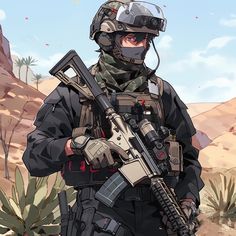 #fongz #2D #ai #art #gun #army #soldier #men #mission #war #dessert #fight #COD #duty #hot #sexy #hunk #love #fit #bulk #handsome #cute Soldier, Dessert, Anime