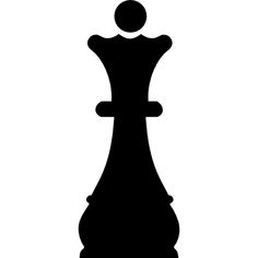 a black and white silhouette of a chess piece