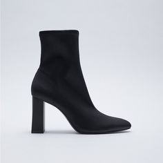 Genuine Zara New With Tag Material: Neoprene Upper Color: Black High End Look. Comfortable & Stretchy Neoprene Upper. Love Matte 3.3 Inches Block Heel. Looks Great With Jeans. Euro Size 36 Zara Boots 2022, Chic Winter Heels With Block Heel, Chic Winter Block Heel Heels, Chic Winter Block Heels, Chic Ankle Strap Heeled Boots For Fall, Casual Evening Heeled Boots For Winter, Casual Evening Winter Heeled Boots, Ankle Strap Heeled Boots For Workwear In Fall, Chic Ankle Strap Boots For Winter