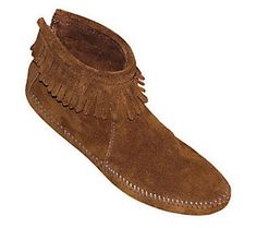 Short and sweet. Soft suede and fun fringe make these booties a kicky counterpart for your favorite jeans and skirts. From Minnetonka. Fringe Boots, Zipper Boots, Black Suede Boots, Kids Boots, Suede Boots, Brown Suede, Leather Ankle Boots, Boys Shoes, Ankle Booties