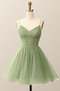 Green Homecoming Dresses, Tulle Material, Green Tulle, Tulle Homecoming Dress, Grad Dresses, Birthday Party Dress, Hoco Dresses, Homecoming Dress, Birthday Dresses