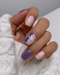 Nail Art Noel, Milky Nails, Winter Nails Acrylic, Nagel Tips, Cute Christmas Nails, Summery Nails, Winter Nail Designs, New Year's Nails