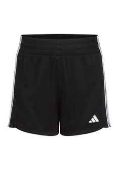 Amp up her active style with these easy-on mesh shorts from adidas. | adidas Girls 7-16 3 Stripe Pacer Mesh Shorts, Black, Medium