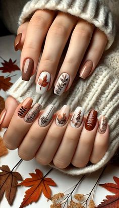 Nail Art Fall 2024, Autumn Nail Designs 2024, Elegant Fall Nails, November Nails Fall, Studio Decoration, Biab Nails, November Nails, Nail Color Trends