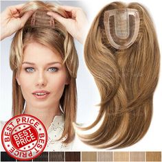 Curtain Bangs Blonde, Crown Women, Loss Hair, Hair Toupee, Human Hair Clip Ins, Hair Topper, Bleach Blonde, Remy Human Hair Extensions