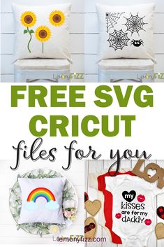 the free svg cricut files for you to use on pillows and blankets