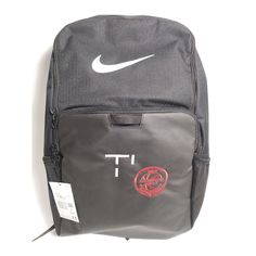 This Item Was Selected For Random Embroidery Testing But Otherwise Is Brand New. The Nike Brasilia Backpack Gives You Plenty Of Organized Space To Keep Your Gear In Check And Ready For Your Next Adventure, Even If That's Just Getting To And From School Or The Gym. The Durable Design Is Made To Hold Up For Everyday Use. This Product Is Made With At Least 50% Recycled Polyester Fibers. Benefits Zippered Main Compartment Offers Secure Storage. Densely Woven Polyester Stands Up To The Bumps And Scra Black Rectangular Bag With Embroidered Logo, Casual Standard Backpack With Embroidered Logo, Travel Bags With Embroidered Logo For Back To School, Embroidered Logo Travel Bags For Back To School, Back To School Travel Bags With Embroidered Logo, Embroidered Black Travel Backpack, Black Embroidered Travel Backpack, Black Embroidered Standard Backpack, Nike Black Rectangular Backpack