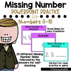 missing number powerpoint practice for numbers 0 - 10