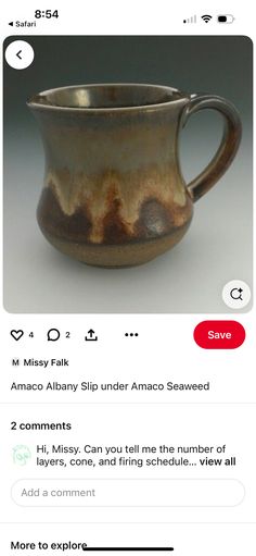 an image of a coffee cup on the app store's facebook page, which is showing