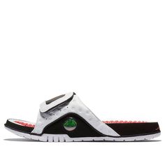 Jordan Hydro 13 Retro Slide 'White Red Black' 684915-106 (Panda) White Low-top Sporty Slides, Sporty White Slides For Sports, Sporty White Breathable Slides, Casual White Slides With Rubber Sole, Fashion Performance, True Red, Stylish Sneakers, Nike Jordan, Perfect Pair