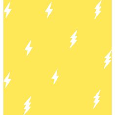 a yellow background with white lightnings on it