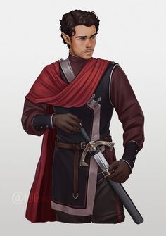 Dnd Npc Characters, Dnd Elf Male, Dnd Npc Art, Half Elf Male, Rachel Denton, Dnd Elves, Half Elf, Pathfinder Character, Dungeons And Dragons Characters