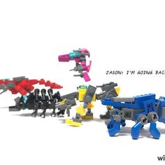 the legos are all different colors and sizes