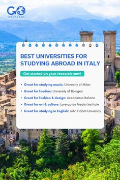 the best university for studying in italy