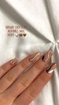 Deer Nails, White Nail, Color Cafe, Brown Nails