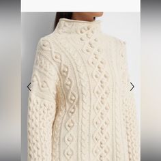 Euc- No Tag, Not Worn, Perfect Condition,And Most Of All Flawless:) Cashmere Color, Mock Neck Sweater, Cream White, Mock Neck, Cable Knit, Wool Felt, Cashmere, Sweaters For Women, Turtle Neck