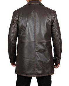 Description Add a stunning element to your casual outfit with this slim Genuine lambskin leather mens jacket. It's designed to fit like a glove and features some attractive details that can never go unnoticed. Attributes include polyester lining, decorative seams throughout, press-stud collar, and four external functional pockets. Features:Outside: Genuine Sheepskin LeatherInside: Soft and Smooth Polyester LiningPockets Style: Two waist pockets and 2 internal pockets.Jacket Style: Jacket has a s Mens Leather Coats, Shirt Collar Styles, Leather Store, Work Coat, Leather Blazer Jacket, Fitted Coat, Sheep Skin, Military Outfit, Man Fashion