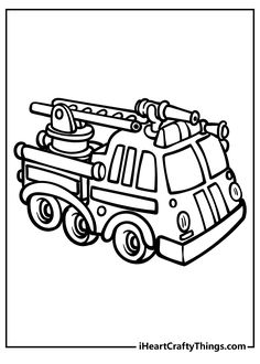 a fire truck coloring page for kids