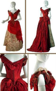 Worth 1885 1880s Fashion, 1800s Fashion, Bustle Dress, Robes Vintage, Silk Pattern, 19th Century Fashion