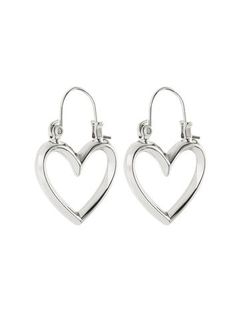 Best Sellers | Luv Aj Heart-shaped Pierced Hoop Earrings For Anniversary, Heart-shaped White Gold Hoop Earrings For Valentine's Day, White Gold Heart Hoop Earrings For Valentine's Day, White Gold Heart-shaped Hoop Earrings For Valentine's Day, White Gold Heart Earrings With Open Heart Charm, Valentine's Day Heart Shaped White Gold Hoop Earrings, Nickel-free Open Heart Metal Earrings, Everyday Hypoallergenic Metal Heart Earrings, Metal Open Heart Earrings For Anniversary