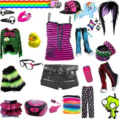 How To Dress Scene, Scene Outfits 2000s, Scene Fashion 2000s, Myspace Aesthetic, Emo Scene Outfits