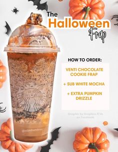 an advertisement for the starbucks halloween drink