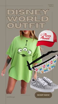 Toy Story Pizza Planet Alien outfit  Follow my shop @shelbburger on the @shop.LTK app to shop this post and get my exclusive app-only content!  #liketkit #LTKFamily #LTKSaleAlert #LTKTravel @shop.ltk https://liketk.it/4NvrP Pizza Planet Outfit, Pizza Vans, Pizza Planet, Disney Outfits Women, Disney World Outfits, Disney Inspired Outfits, Vans Shop, Disney Inspired