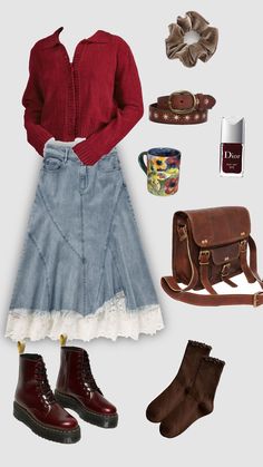 #vintageaesthetic #vintageart #ootd Cottagecore Outfit Ideas, Cute Shoes Boots, Styles Clothes, Cottagecore Outfit, Aesthetic 2024, Muslim Outfits, Modest Clothing, Fall Aesthetic, Outfit Aesthetic