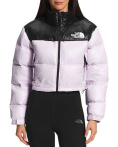 The North Face Nuptse Cropped Hooded Jacket North Face Nuptse Short Jacket, Nuptse Short Jacket, The North Face Puffer, North Face Nuptse, North Face Puffer Jacket, North Face Shorts, Down Puffer Coat, Face Logo