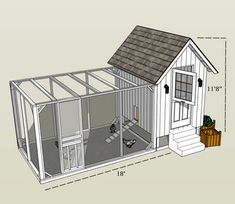 the plans for a chicken coop are shown