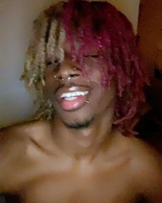 Man With Pink Hair, Dyed Dreads, Black Hair Cuts, Dread Head