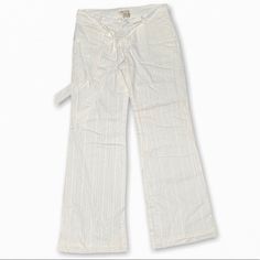 Vintage Forever 21 White W. Belt Bootcut/Flare Pants Size: M New With Tags Measurements Are Photographed Above Bundle & Save Purchase With Confidence 5 Star Seller Fast Shipping Sept21 White Flare Wide Leg Cotton Pants, White Flared Wide Leg Cotton Pants, White Flare Wide Leg Pants For Spring, White Flare Pants For Spring, Spring White Flare Pants, Forever 21 White Spring Bottoms, Casual White Flare Pants, Forever 21 Fitted Wide-leg Pants, Forever 21 Fitted Wide Leg Pants